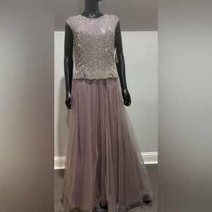 New Cachet mauve dusty rose beaded evening dress MOB sz 8 NWT
